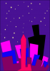 +building+structure+cityscape+at+night+ clipart