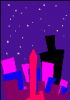 +building+structure+cityscape+at+night+ clipart