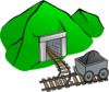 +building+structure+mine+with+coal+cart+ clipart