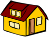 +building+home+dwelling+detached+house+yellow+ clipart