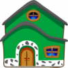 +building+home+dwelling+green+house+ clipart