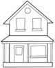 +building+home+dwelling+house+two+story+lineart+ clipart