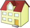 +building+home+dwelling+yellow+house+ clipart