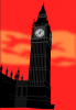 +building+structure+Big+Ben+red+sky+ clipart
