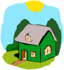 +rural+country+building+cottage+green+ clipart