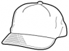 +headware+apparel+baseball+cap+BW+ clipart