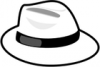 +headware+apparel+fedora+white+ clipart