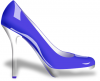 +shoes+footware+apparel+glossy+high+heel+shoe+blue+ clipart