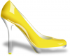 +shoes+footware+apparel+glossy+high+heel+shoe+yellow+ clipart