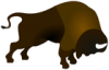 +animal+buffalo+bison+ready+to+charge+ clipart