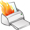 +technology+tech+printer+on+fire+ clipart