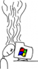 +technology+tech+windows+frustration+ clipart