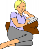 +education+learn+Woman+Reading+ clipart