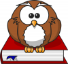 +education+learn+cartoon+owl+sitting+on+a+book+ clipart
