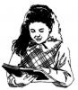 +education+learn+girl+reading+ clipart