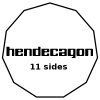+education+learn+hendecagon+11+sides+with+label+ clipart