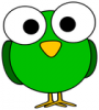 +education+learn+owl+bug+eye+green+ clipart