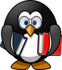 +education+learn+penguin+w+books+ clipart