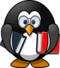 +education+learn+penguin+w+books+ clipart