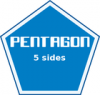 +education+learn+pentagon+5+sides+label+blue+ clipart