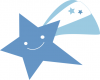 +education+learn+shooting+happy+star+blue+ clipart