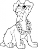 +line+art+outline+Coloring+Book+Dog+ clipart