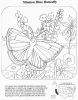 +line+art+outline+Mission+Blue+Butterfly+ clipart