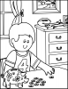 +line+art+outline+boy+counting+pennies+ clipart
