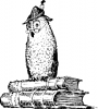 +read+reading+wise+owl+on+books+ clipart