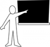 +school+blackboard+pointing+ clipart