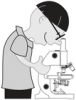 +child+kid+children+boy+w+microscope+ clipart