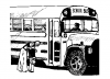 +child+kid+children+bye+at+bus+ clipart