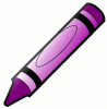 +education+supply+crayon+purple+ clipart