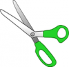 +education+supply+round+tip+scissors+green+ clipart