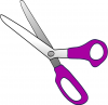 +education+supply+round+tip+scissors+purple+ clipart