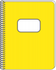 +education+supply+spiral+notebook+yellow+ clipart