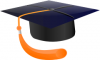 +hat+graduation+cap+orange+tassle+ clipart