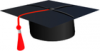 +hat+graduation+cap+short+tassle+red+ clipart