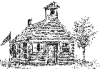 +learn+school+schoolhouse+log+cabin+ clipart