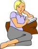 +read+Woman+Reading+ clipart