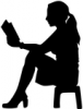 +read+woman+reading+sIlhouette+ clipart