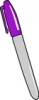 +write+writing+utensile+Permanent+Marker+purple+ clipart