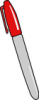 +write+writing+utensile+Permanent+Marker+red+ clipart
