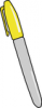 +write+writing+utensile+Permanent+Marker+yellow+ clipart