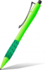 +write+writing+utensile+pen+with+grip+green+ clipart