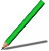 +write+writing+utensile+pencil+with+shadow+green+ clipart