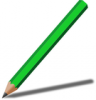 +write+writing+utensile+pencil+with+shadow+green+ clipart