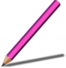 +write+writing+utensile+pencil+with+shadow+pink+ clipart