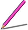 +write+writing+utensile+pencil+with+shadow+pink+ clipart