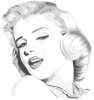 +famous+people+celebrity+actor+actress+Marilyn+Monroe+glamour+BW+ clipart